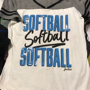 Lot used girls softball clothes size14-18( L&XL)